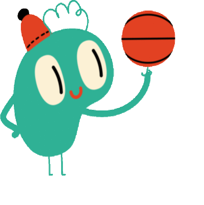 jelly-green-character-playing-ball